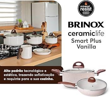 Jogo Panelas Brinox Ceramic Life Smart Plus
